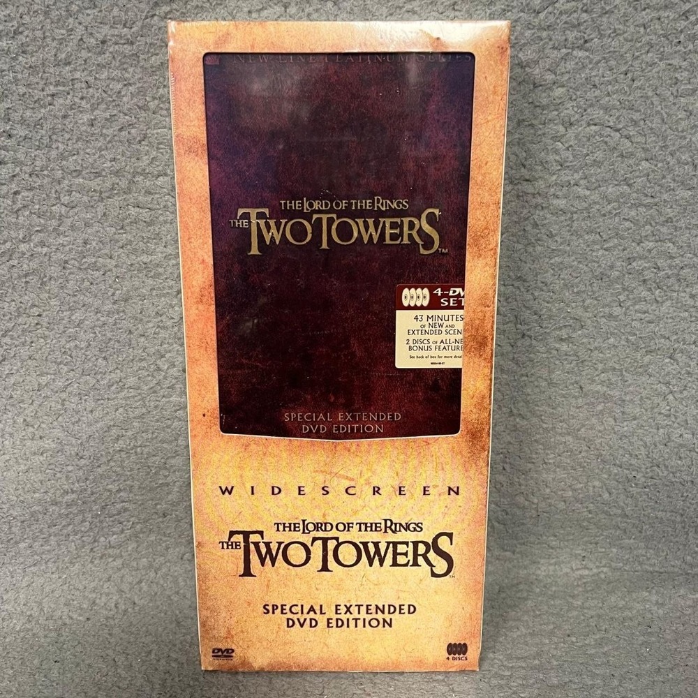 NIB Lord of the Rings Two Towers Platinum Series Special Extended 4-Disc DVD Set